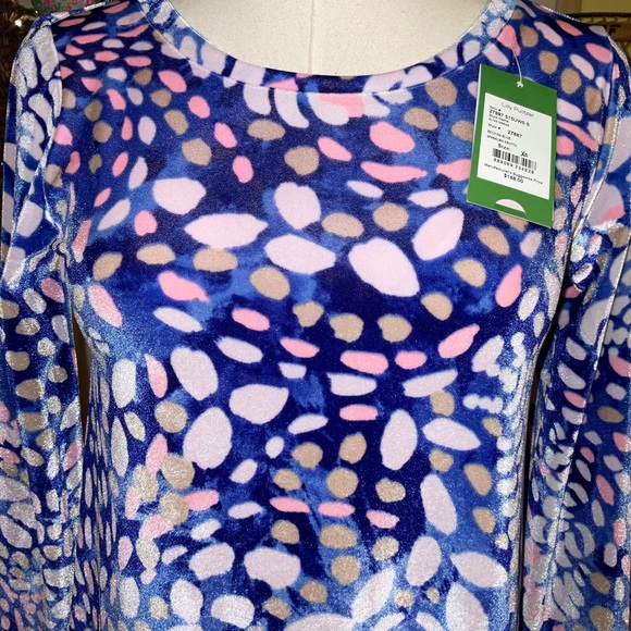 Lilly Pulitzer Olive Velour Dress Sparkling Grotto Size XXS ,XS - Picture 4 of 16